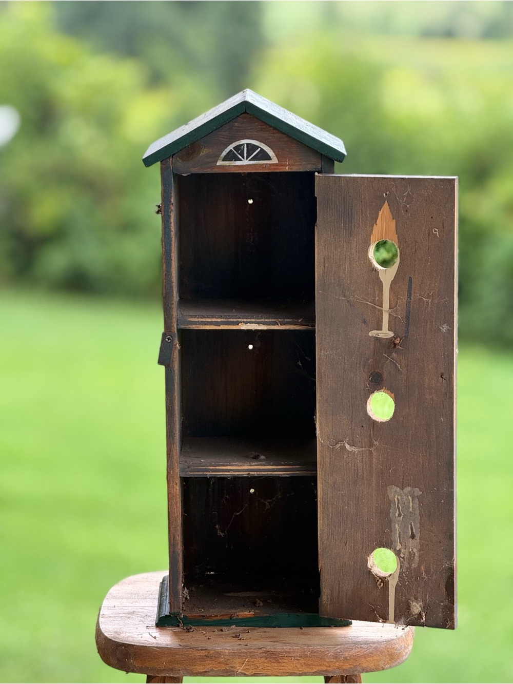 Hand-Painted Wooden Birdhouse - Picture 4 of 5